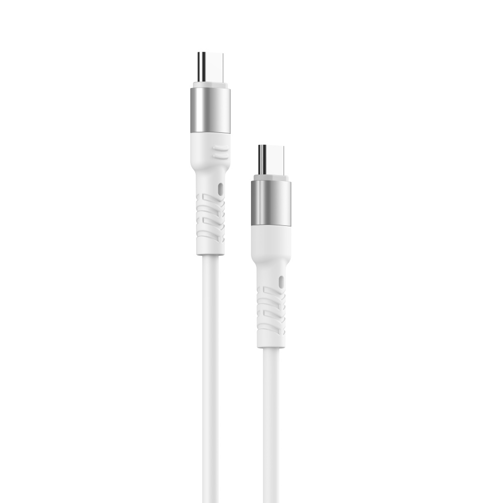 Forever Core kabel High Power USB-C - USB-C 2,0 m bia�y 100W do GaN / 2