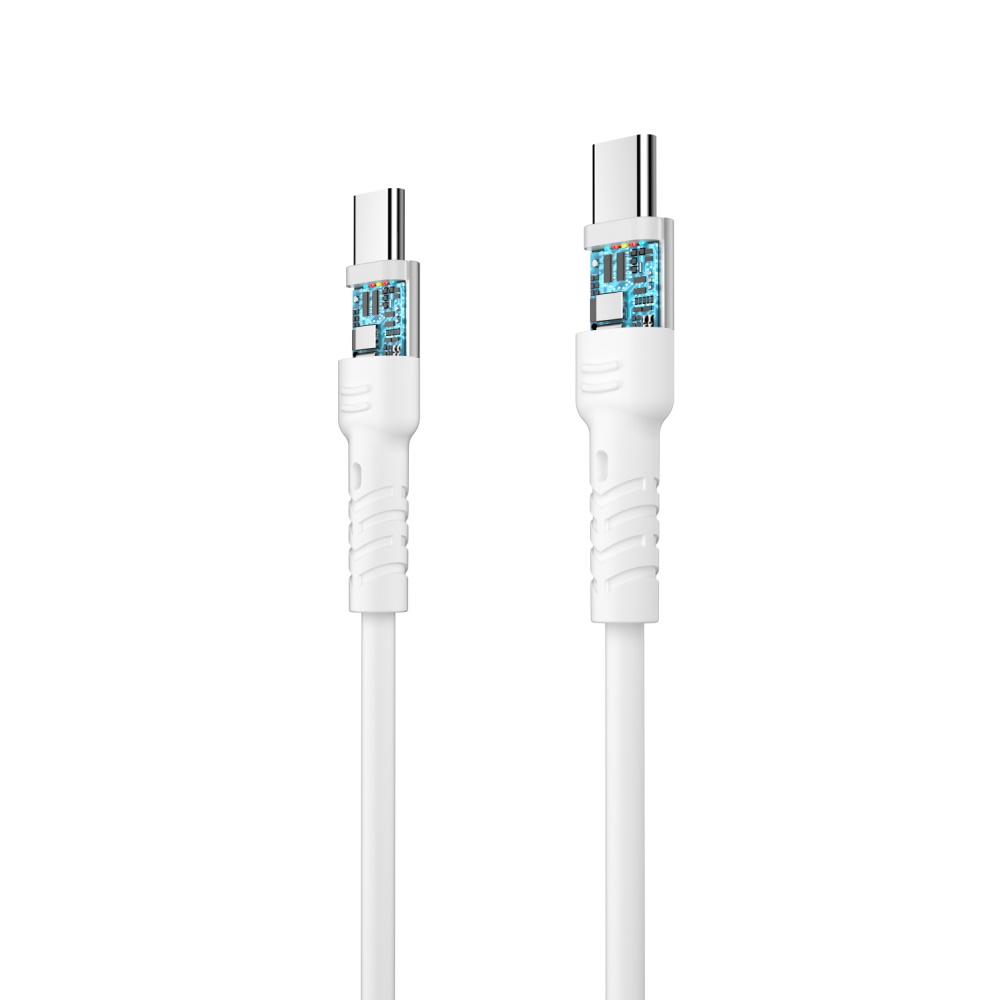 Forever Core kabel High Power USB-C - USB-C 2,0 m bia�y 100W do GaN / 4