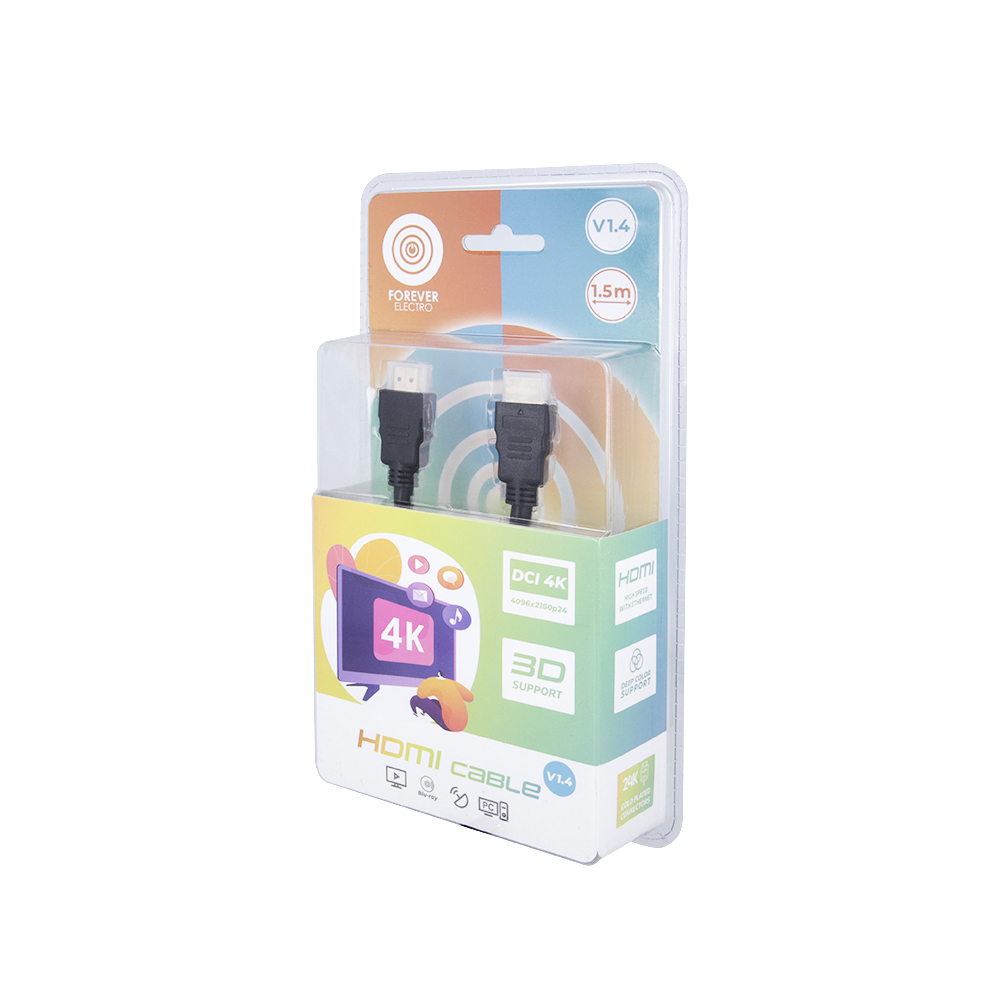 Forever Electro kabel JP-141 HDMI - HDMI V1.4 1.5m czarny / 3