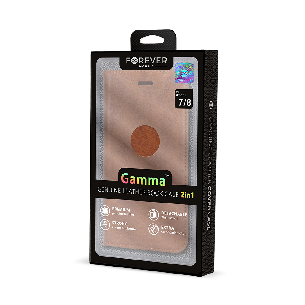 Forever Gamma 2in1 Leather Book Case czarny Apple iPhone 6s / 7