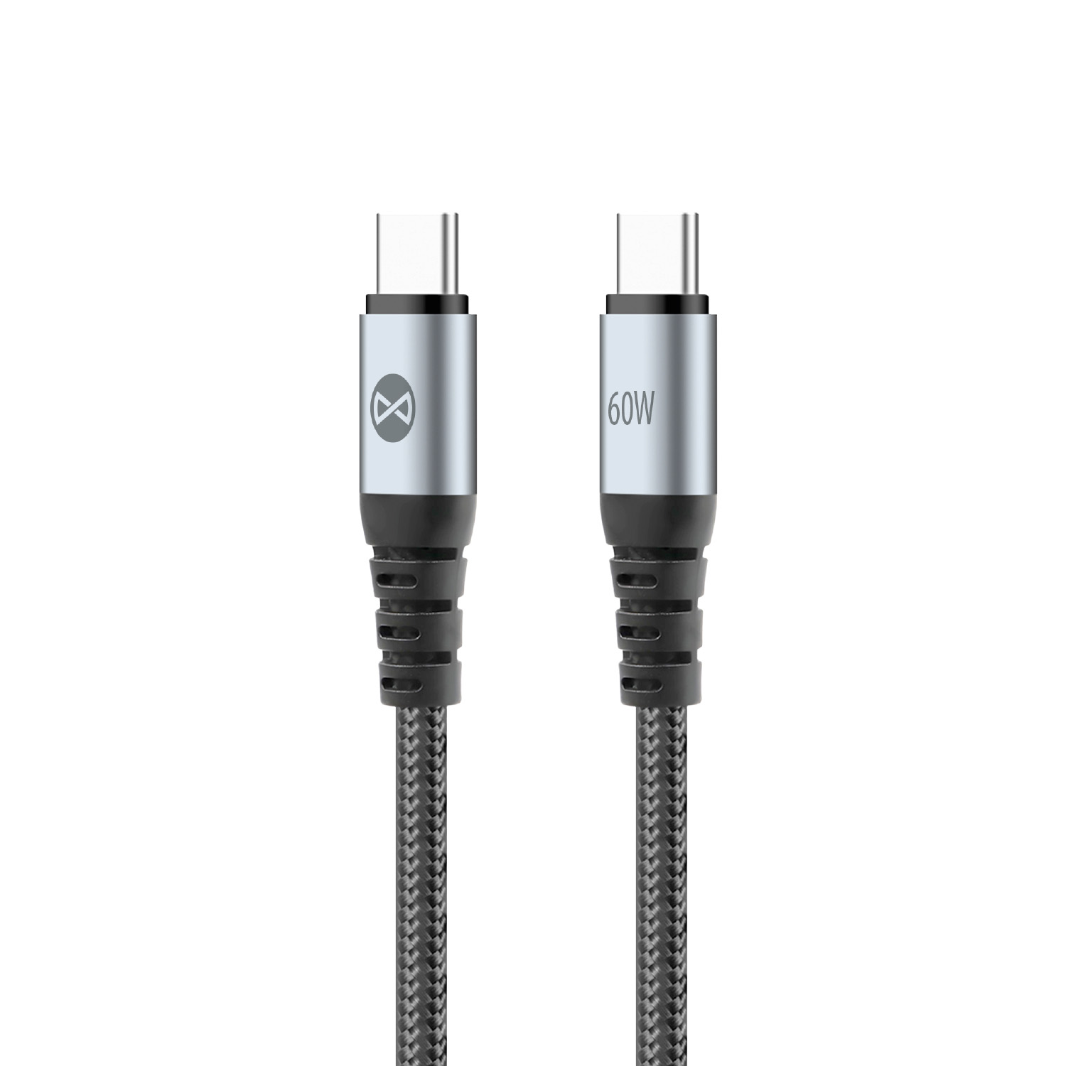 Forever kabel Braix USB-C - USB-C 1,0 m 60W czarny
