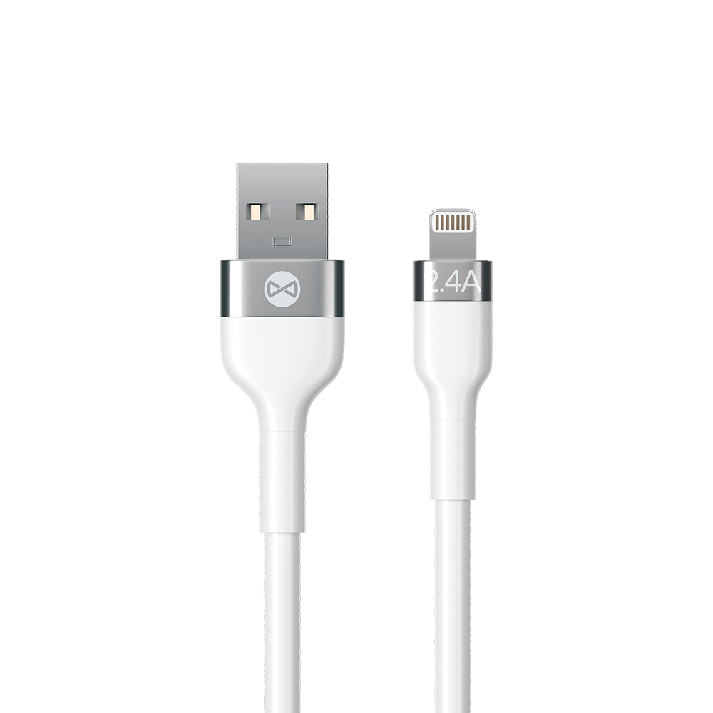 Forever kabel Flexible USB - Lightning 1,0 m 2,4A biay / 2