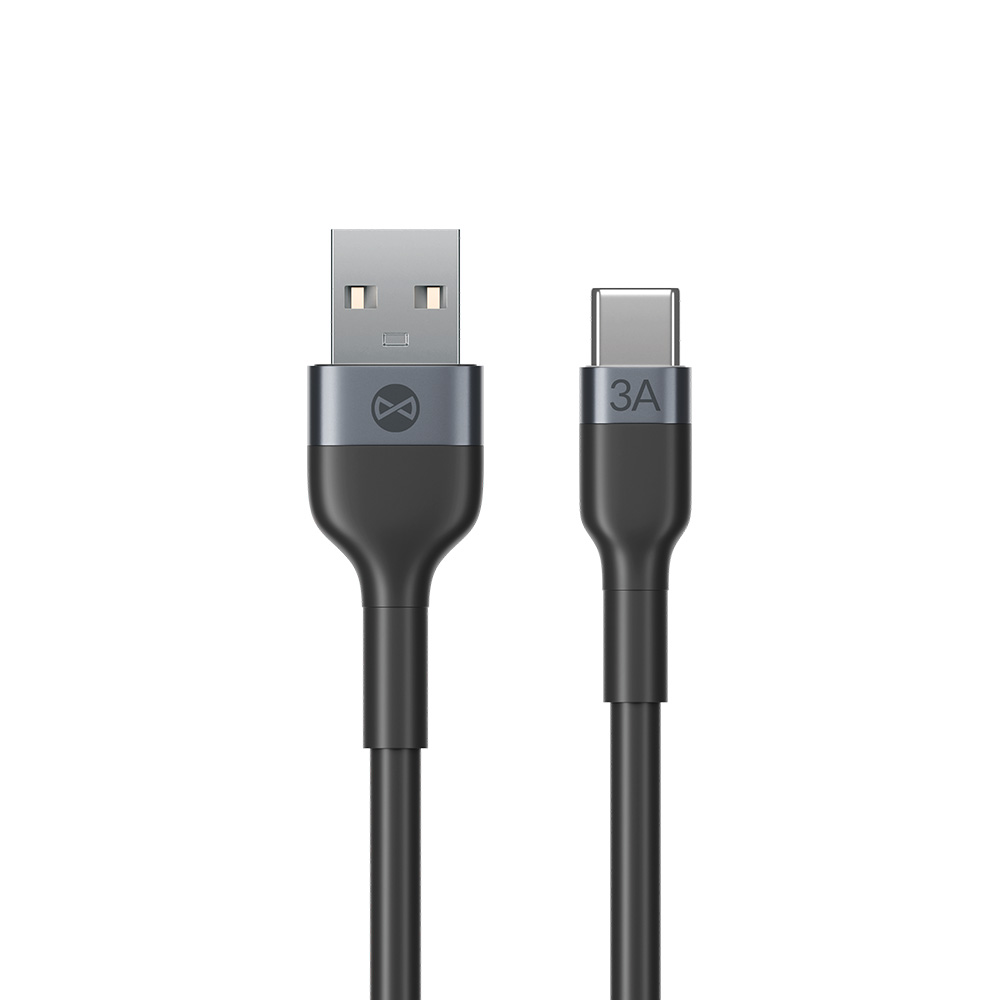Forever kabel Flexible USB - USB-C 1,0 m 3A czarny / 2