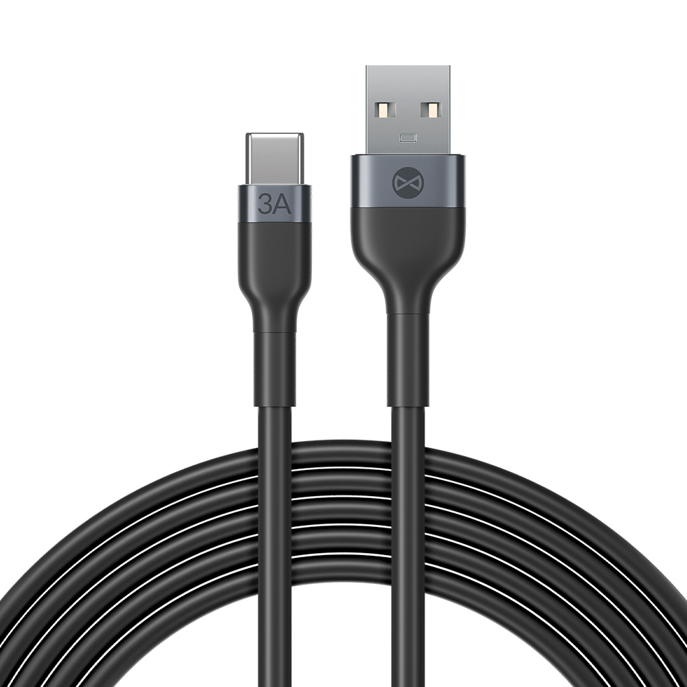 Forever kabel Flexible USB - USB-C 1,0 m 3A czarny / 3