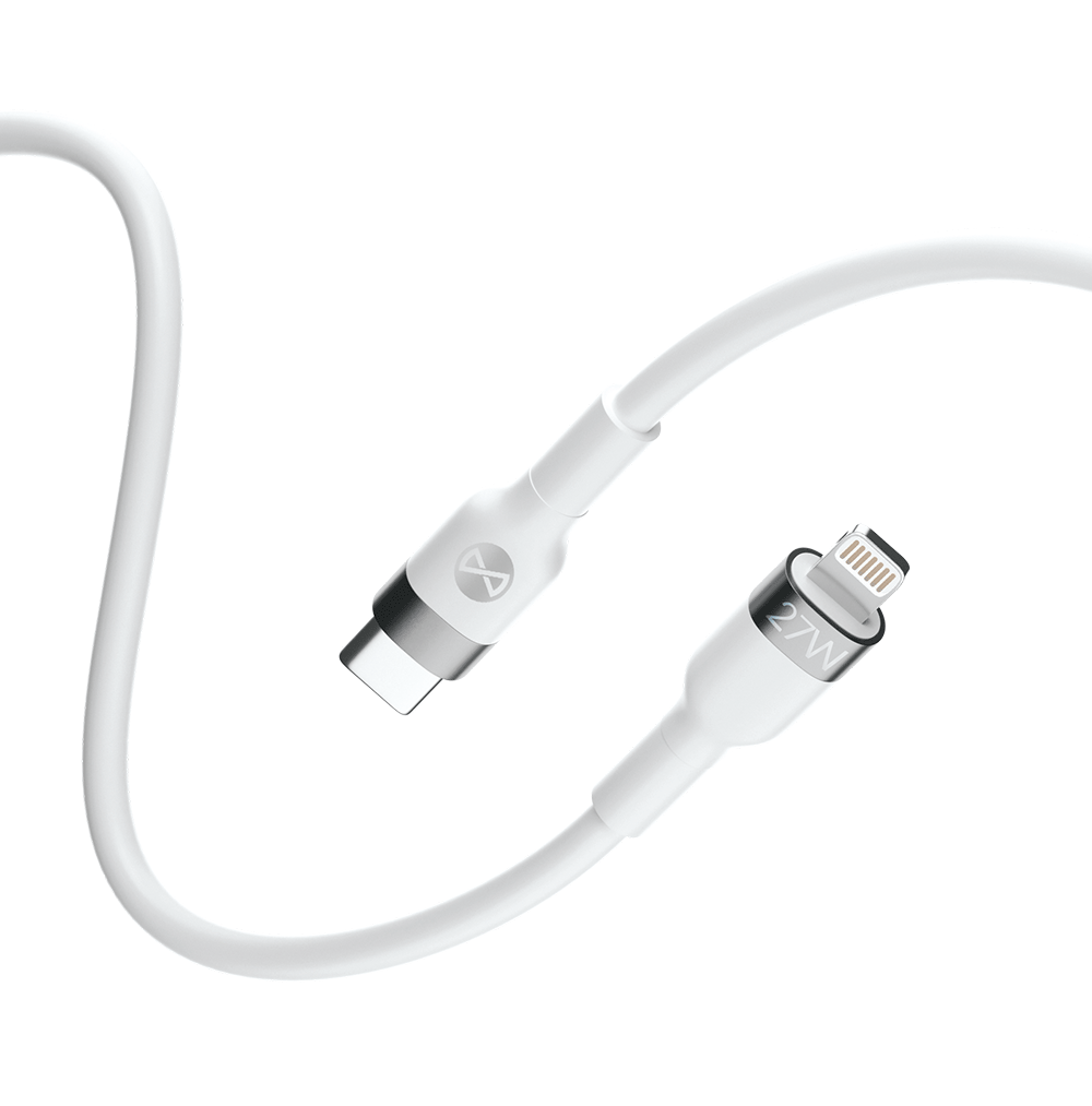 Forever kabel MFi Flexible USB-C - Lightning 1,0 m 27W bia�y / 2