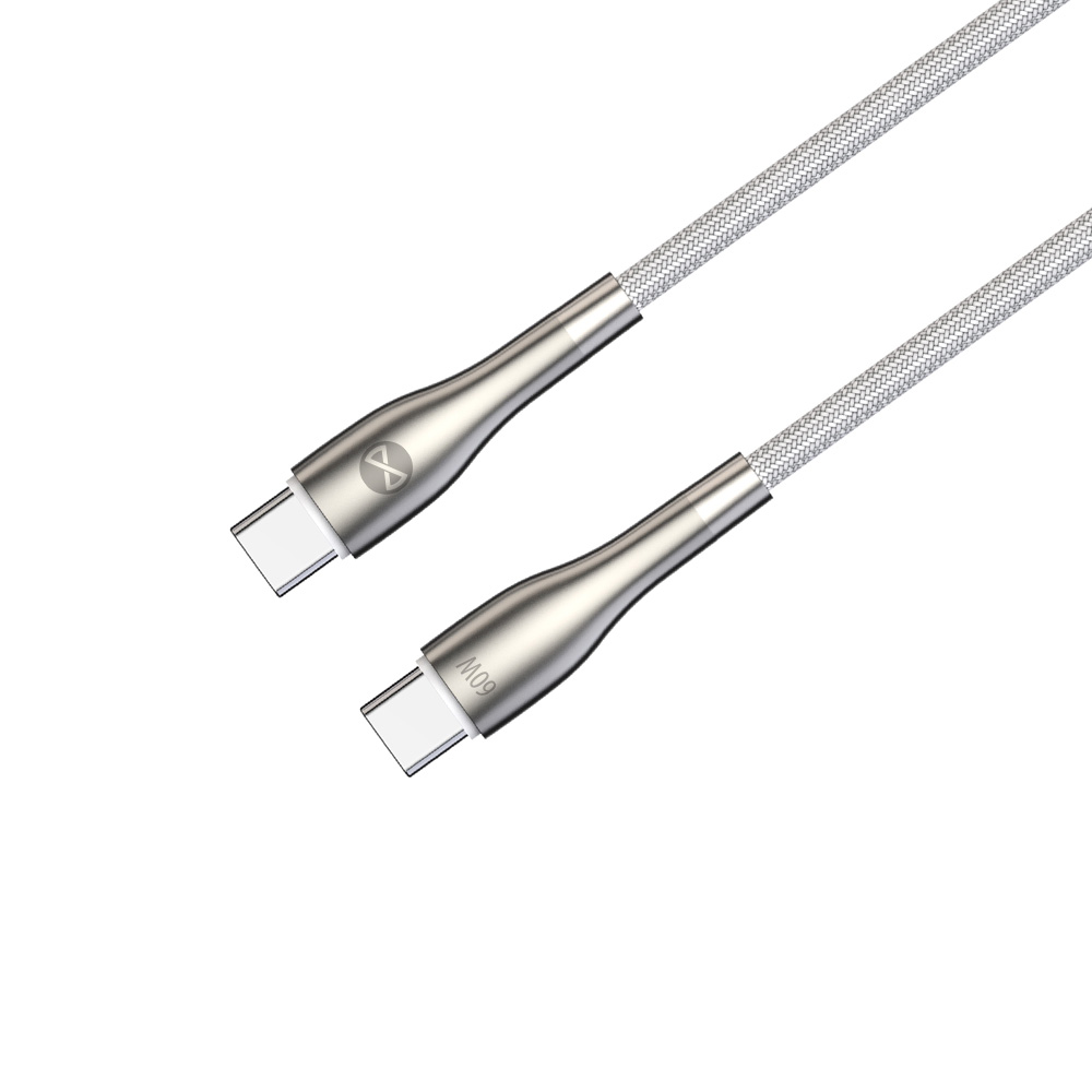 Forever kabel Sleek USB-C - USB-C 2,0 m 60W bia�y / 3