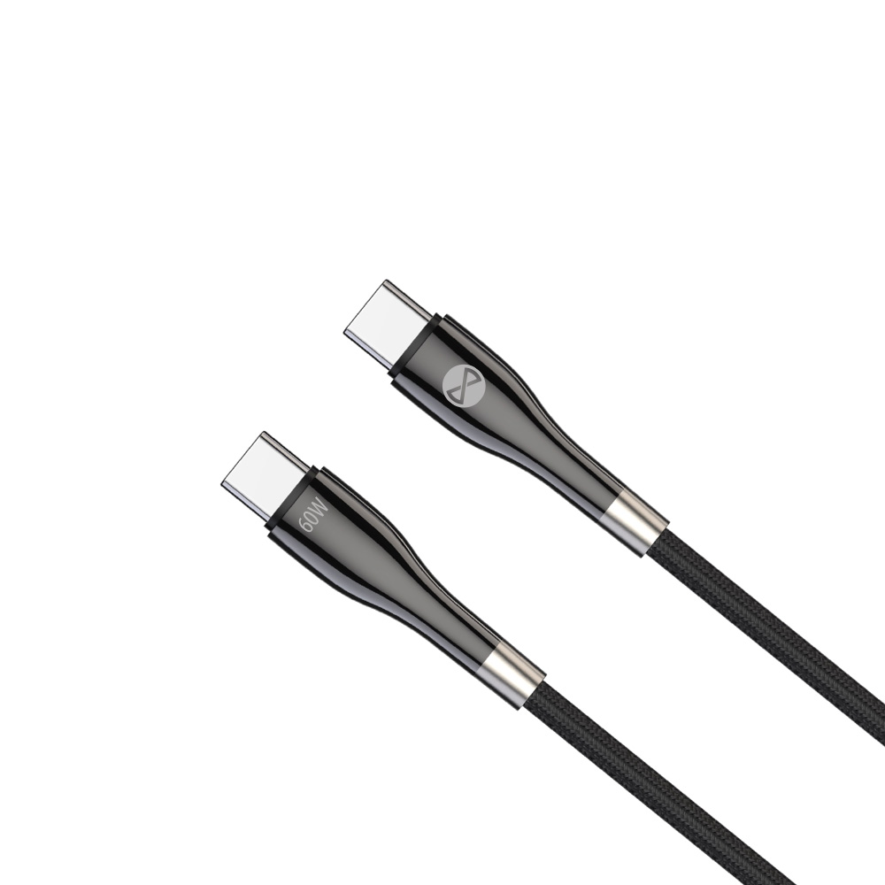 Forever kabel Sleek USB-C - USB-C 2,0 m 60W czarny / 2