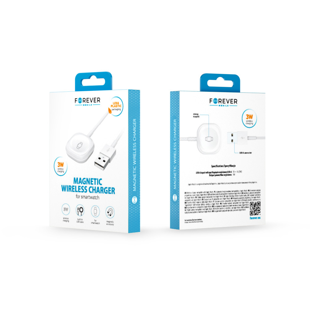 Forever �adowarka bezprzewodowa do smartwatch MASM-100 3W bia�a / 12