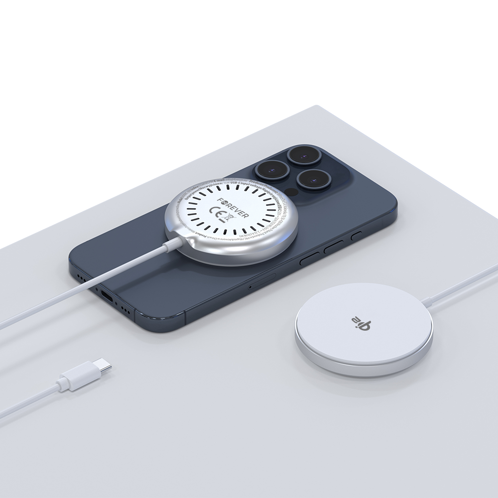 Forever �adowarka bezprzewodowa magnetyczna MAWC-300 Qi2 15W srebrna / 3