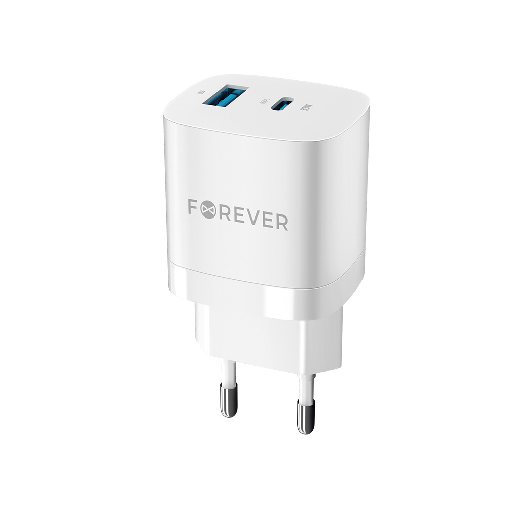 Forever �adowarka sieciowa GaN PD QC TC-05 1x USB-C + 1x USB 33 W bia�a / 4