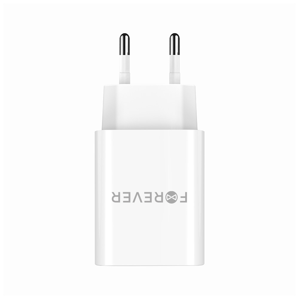Forever �adowarka sieciowa PD QC TC-07 1x USB-C 1x USB 30W bia�a + kabel USB-C - USB-C 60W / 5