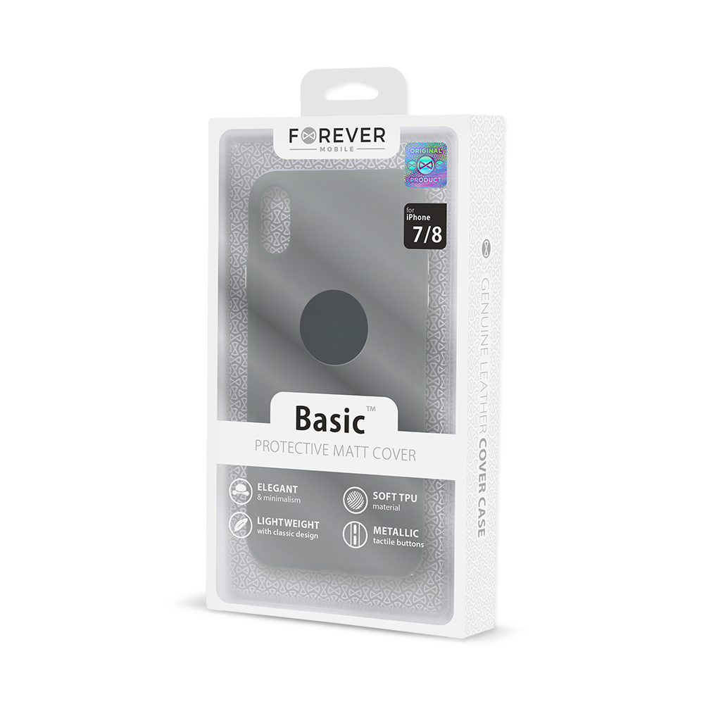 Forever Nak�adka Basic czarna Apple iPhone 7 / 5