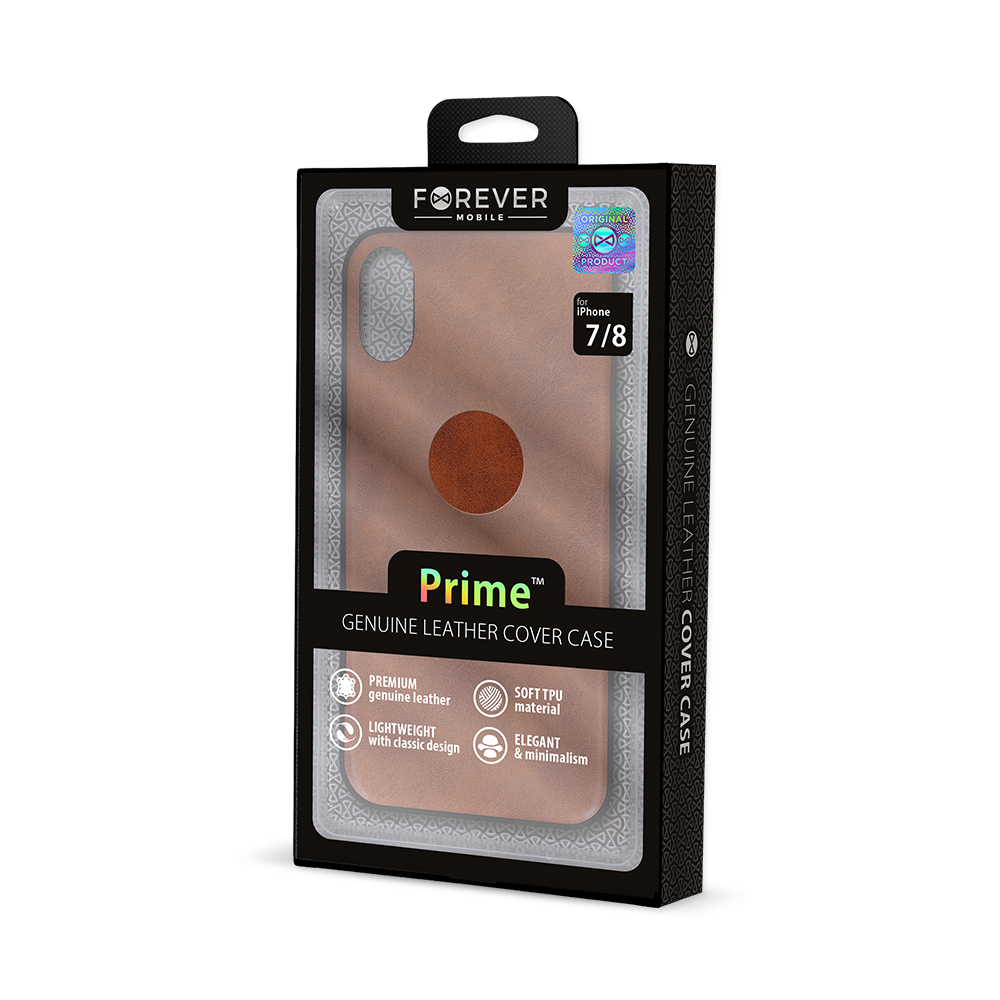 Forever Nak�adka Prime leather back br�zowa Huawei P20 / 7