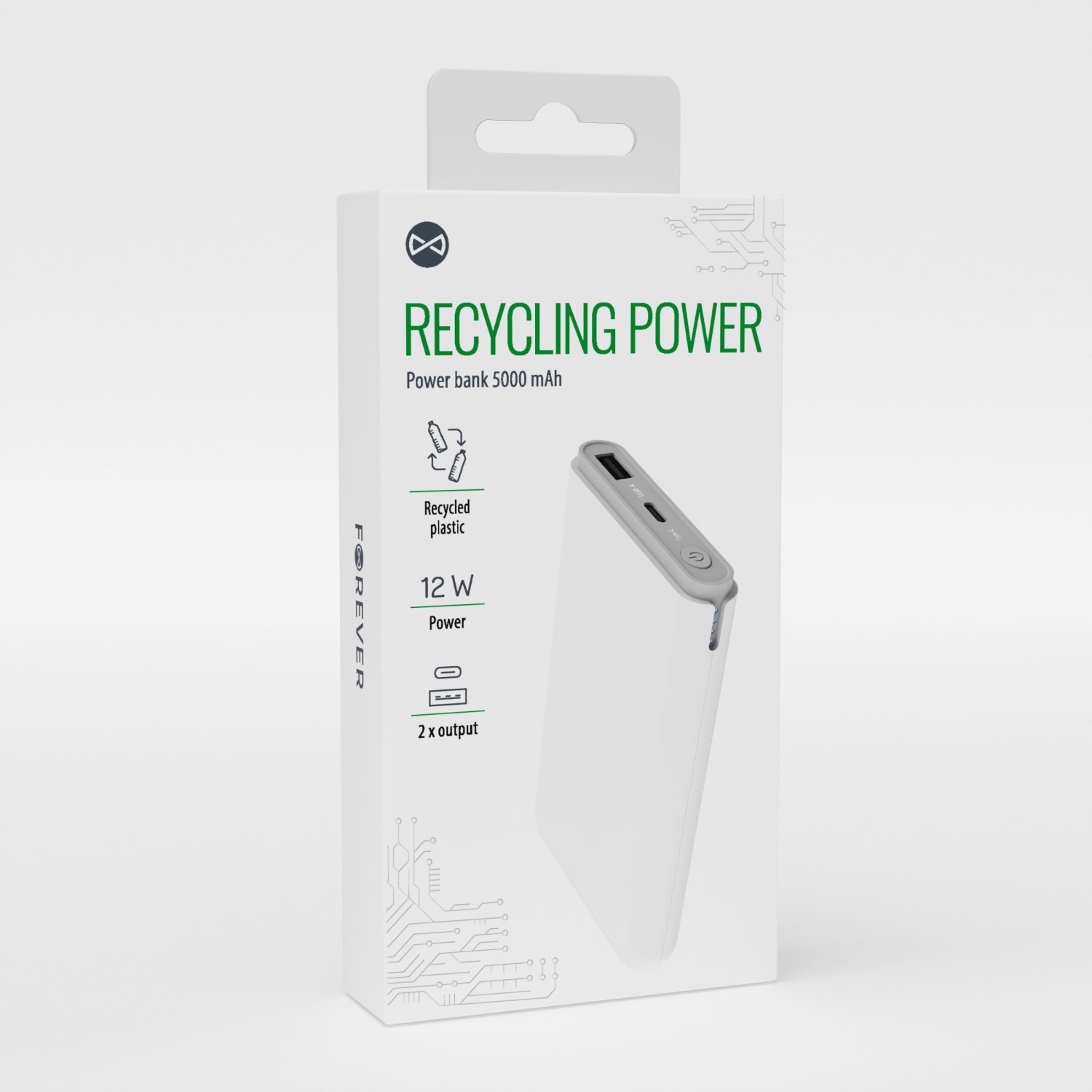 Forever recycling power bank 5000 mAh RPB-05-18,5 / 3