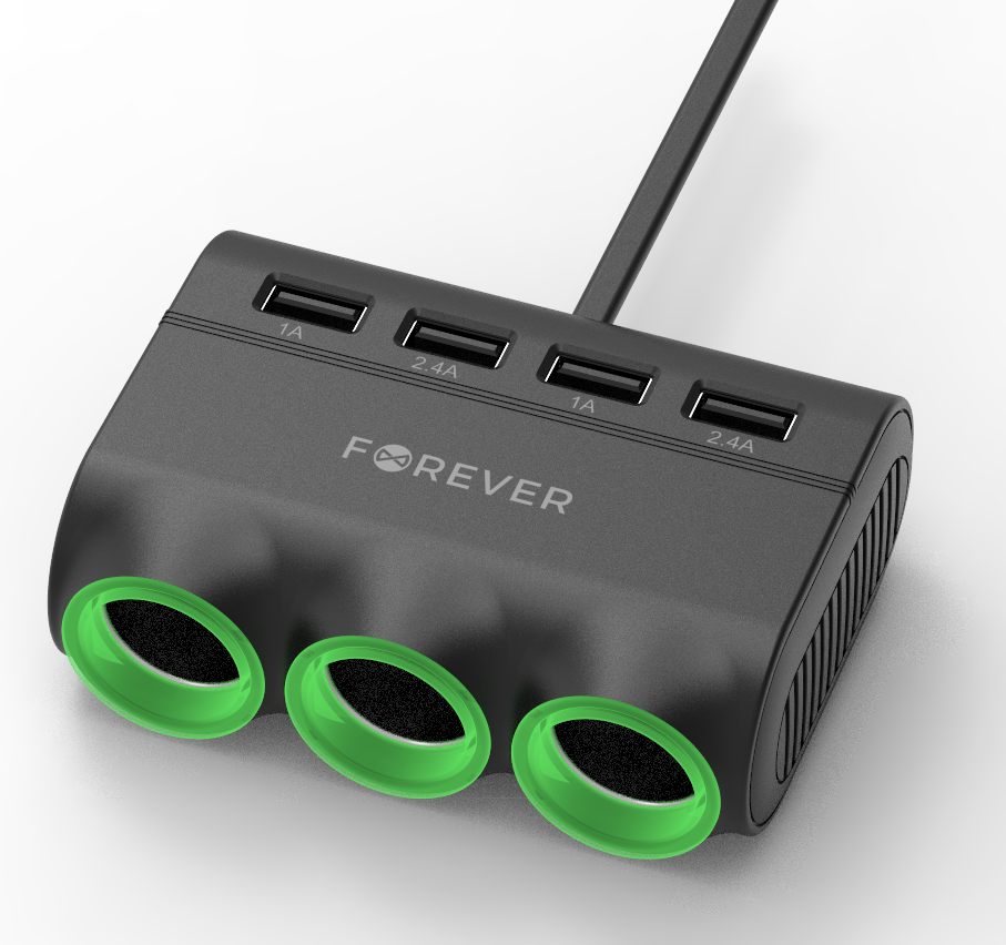 Forever rozdzielacz gniazda samochodowego CSS-05 4x USB / 3