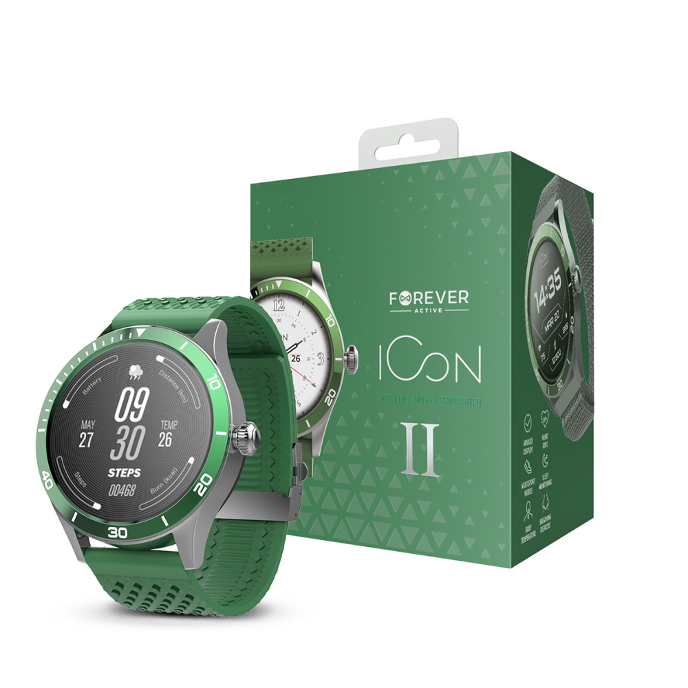 Forever Smartwatch AMOLED ICON II AW-110 zielony / 9