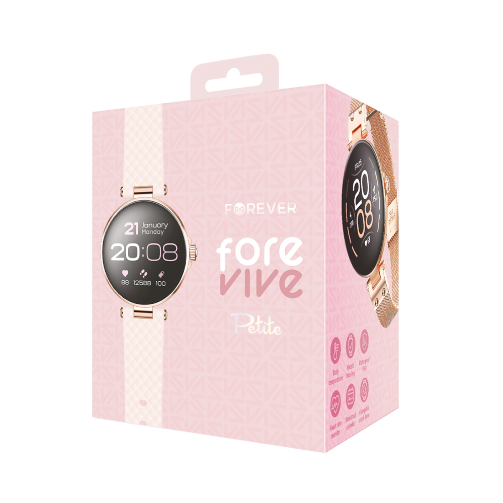 Forever Smartwatch ForeVive Petite SB-305 r�owe z�oto / 7