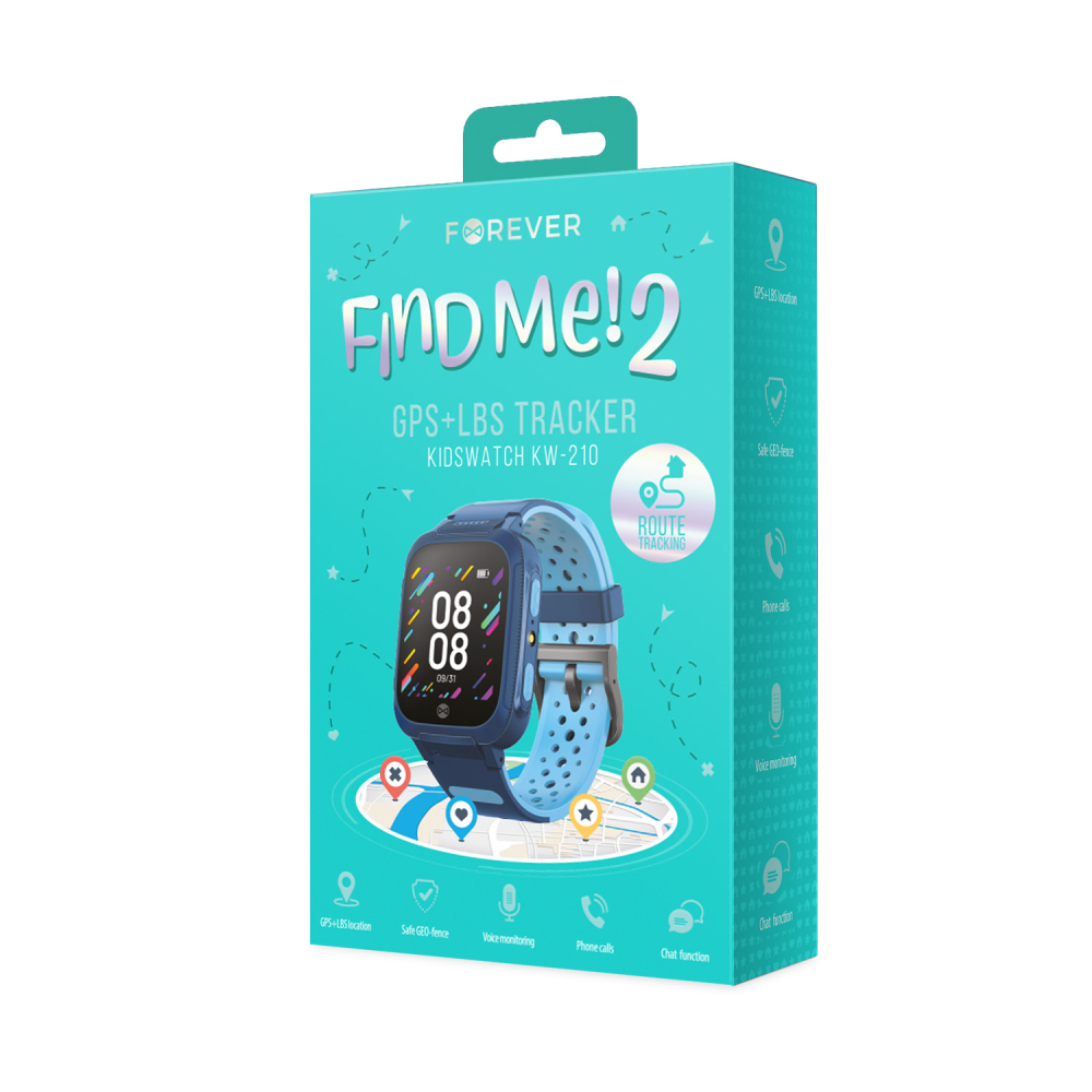 Forever Smartwatch GPS Kids Find Me 2 KW-210 niebieski / 4