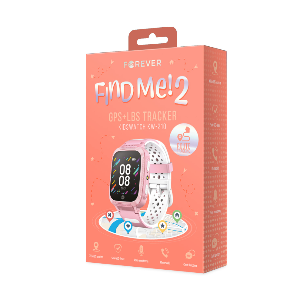 Forever Smartwatch GPS Kids Find Me 2 KW-210 r�owy / 4