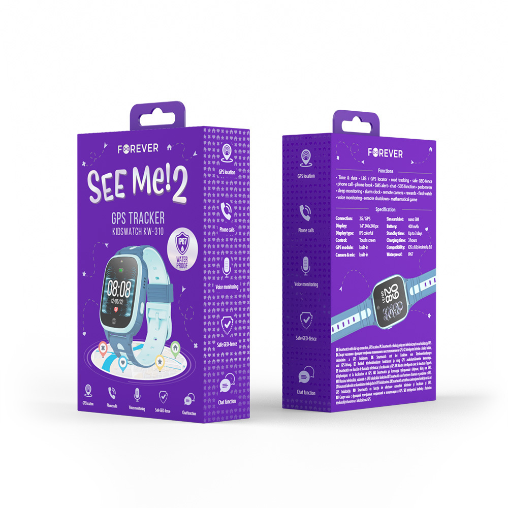 Forever Smartwatch GPS WiFi Kids See Me 2 KW-310 niebieski / 5