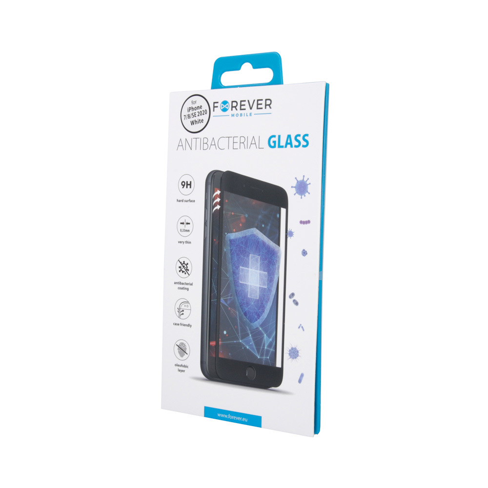 Forever szk�o hartowane Antybakteryjne czarna ramka Apple iPhone 12 Pro Max / 2