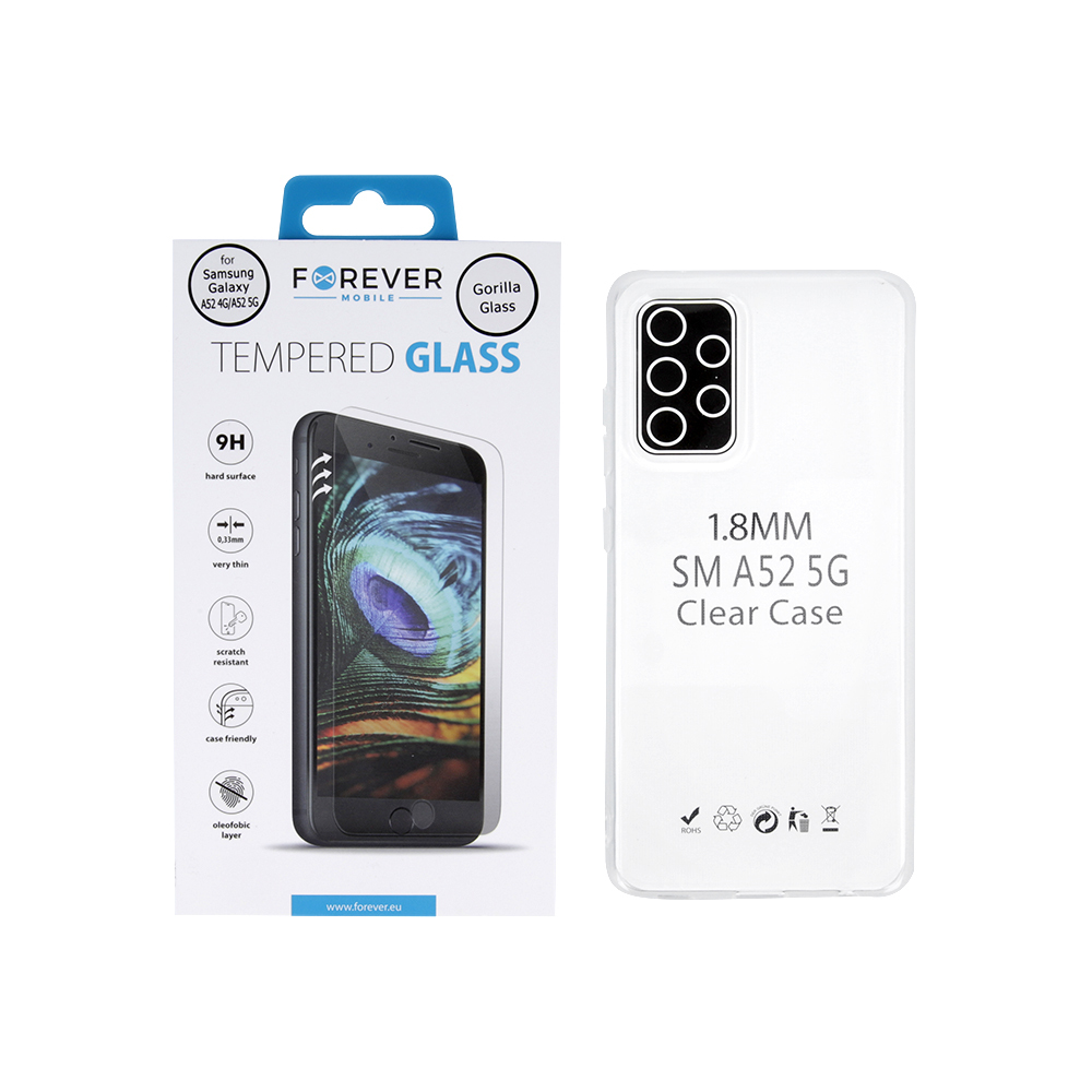 Forever szko hartowane Gorilla Glass Samsung A52 5G / 2