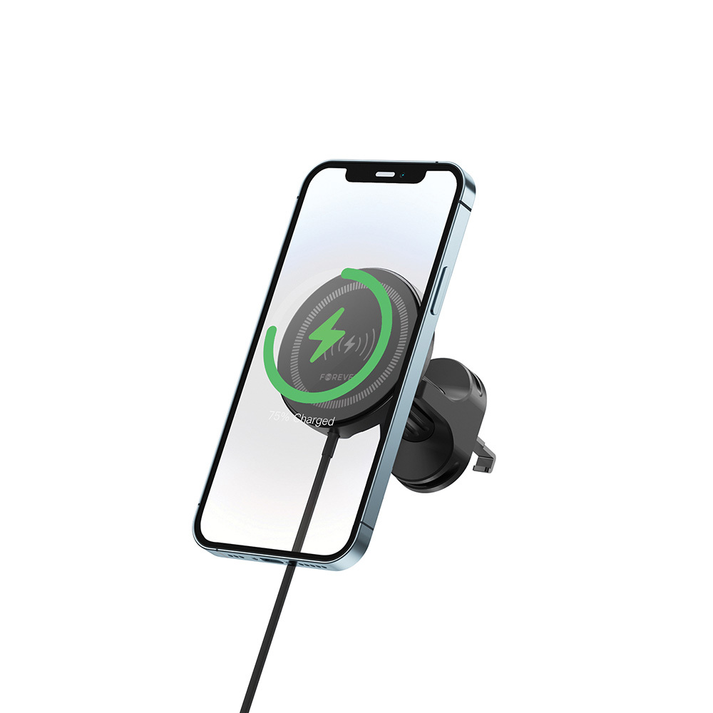Forever uchwyt samochodowy do kratki MACH-300 magnetyczny z �adowaniem bezprzewodowym czarny Qi2 15W / 3
