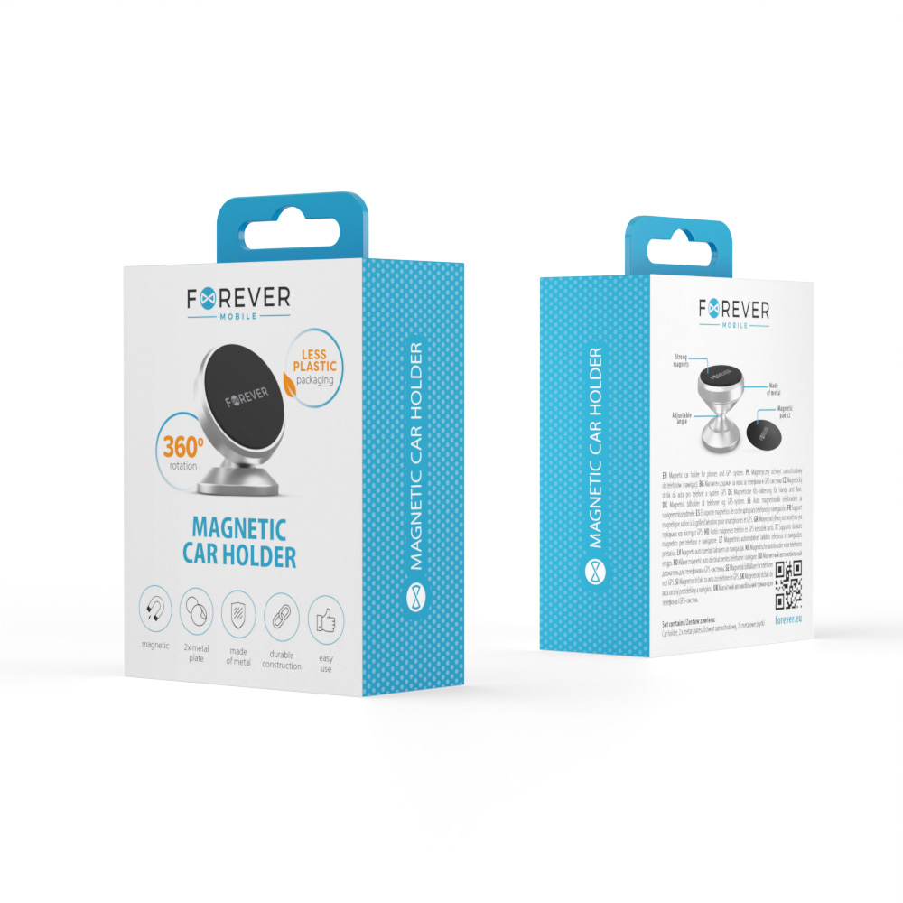 Forever uchwyt samochodowy MH-280 magnetyczny srebrny przyklejany / 9