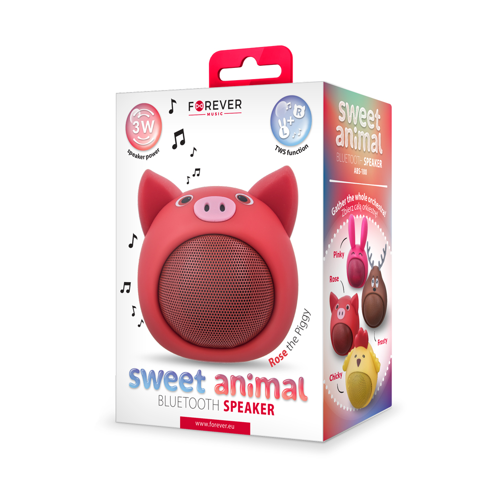 G�o�nik Bluetooth Forever Sweet Animal Pig Rose ABS-100 / 2