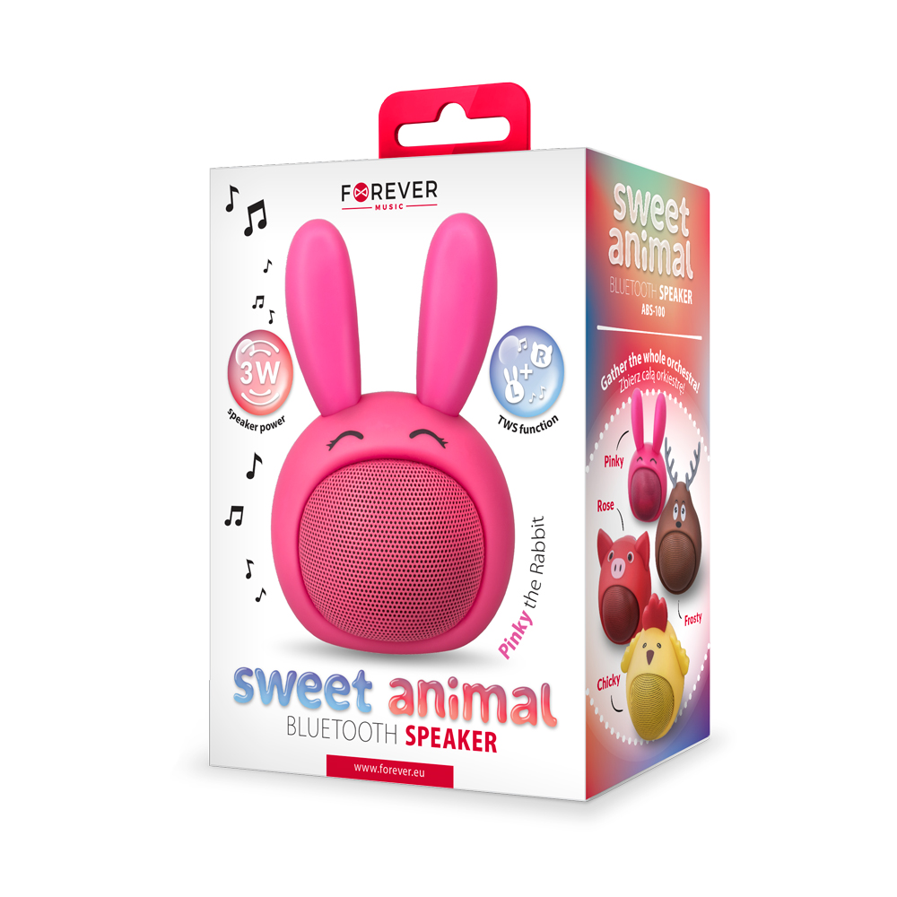 Gonik Bluetooth Forever Sweet Animal Rabbit Pinky ABS-100 / 2
