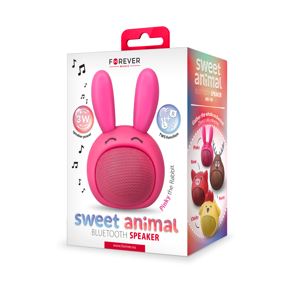 G�o�nik Bluetooth Forever Sweet Animal Rabbit Pinky ABS-100 / 2