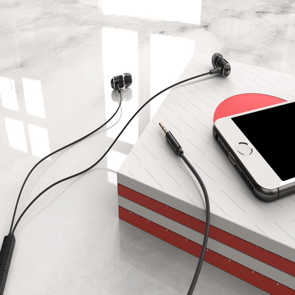 HAVIT s�uchawki przewodowe HV-L670 dokana�owe czarno-czerwone / 2