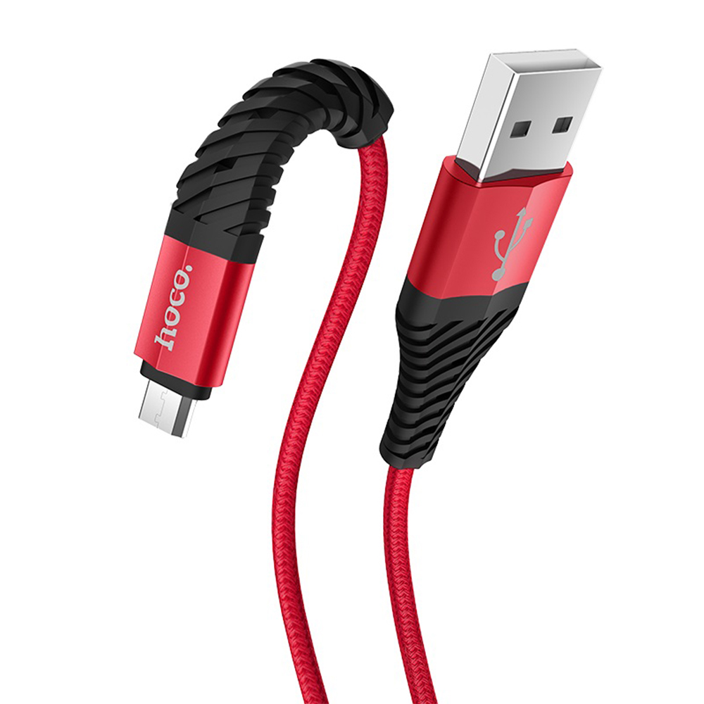 HOCO Kabel USB Cool X38 micro czerwony