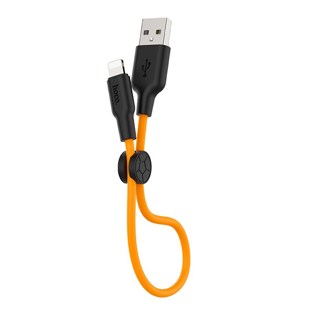HOCO Kabel USB Silicone X21 8-pin czarno-pomara�czowy 0,25m