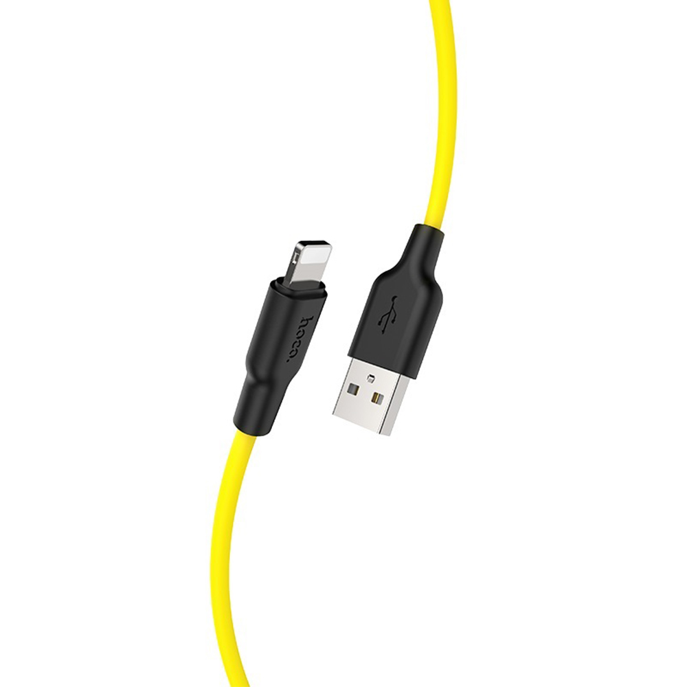 HOCO Kabel USB Silicone X21 8-pin czarno-��ty 1m