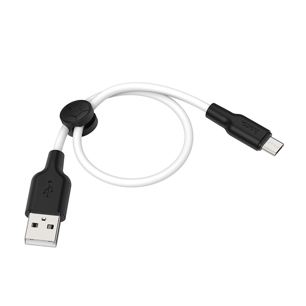 HOCO Kabel USB Silicone X21 micro czarno-biay 0,25m / 2