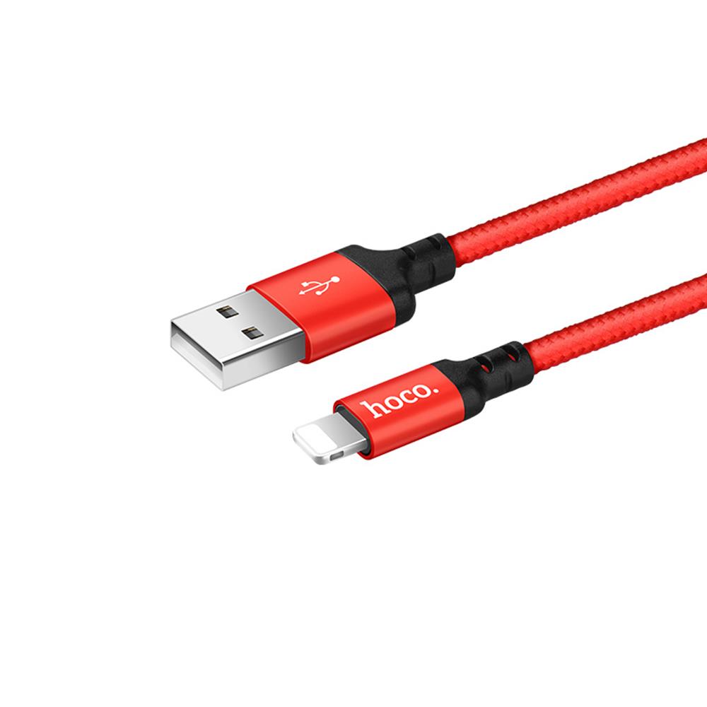 HOCO Kabel USB Times Speed X14 8-pin czarno-czerwony 1m