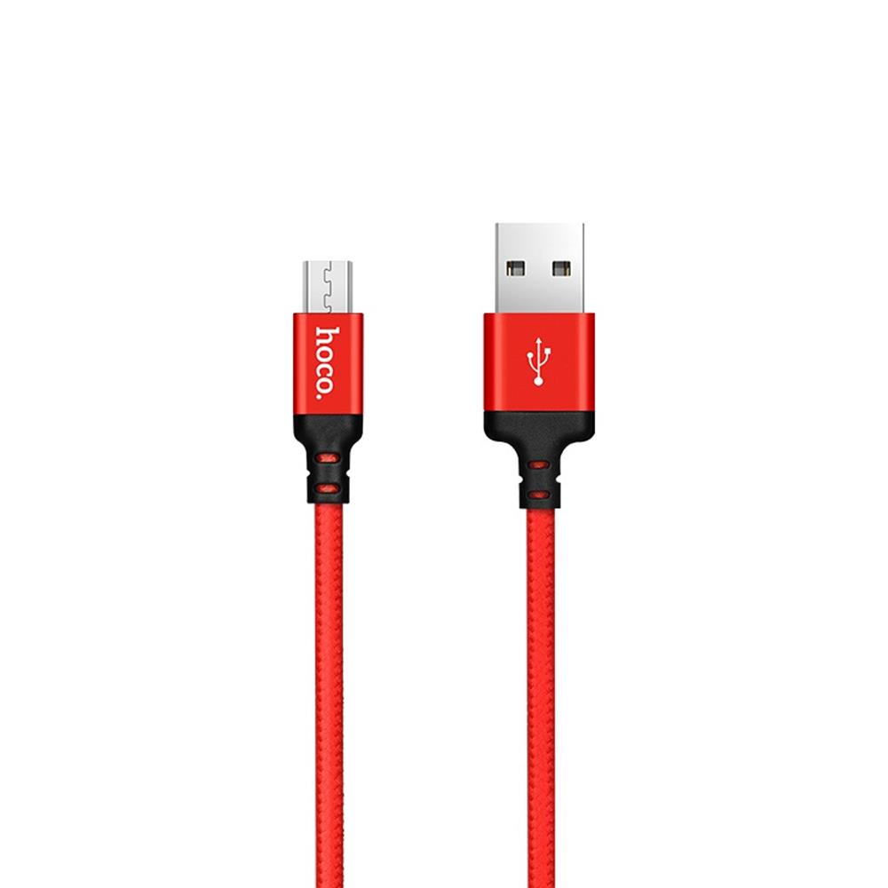 HOCO Kabel USB Times Speed X14 micro czarno-czerwony 1m