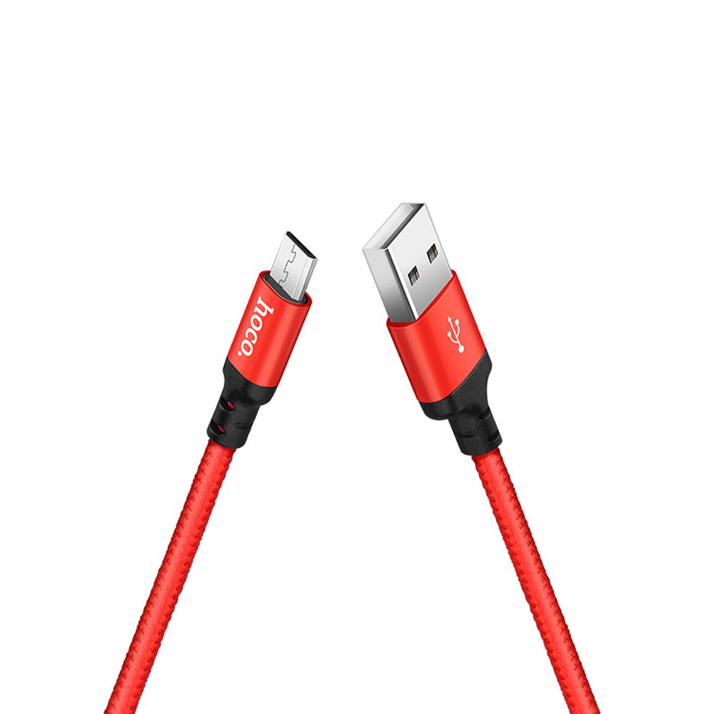 HOCO Kabel USB Times Speed X14 micro czarno-czerwony 1m / 2