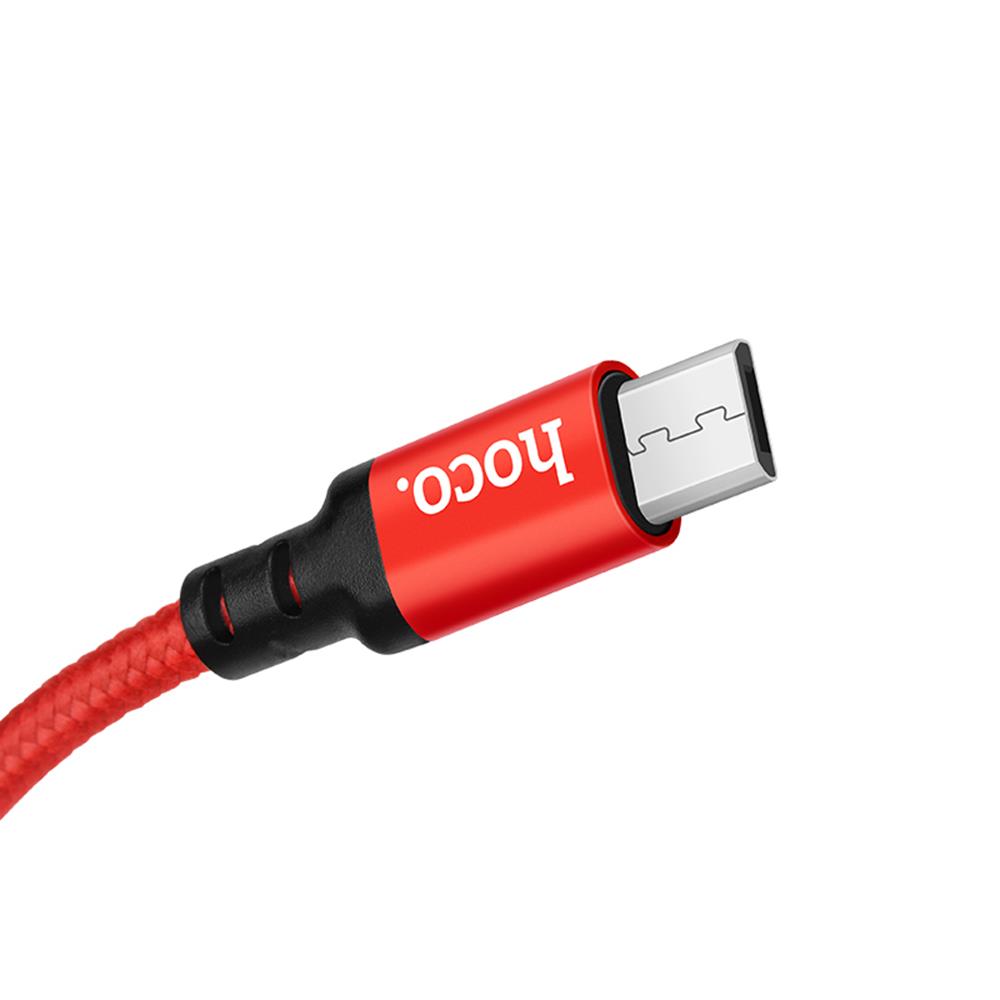 HOCO Kabel USB Times Speed X14 micro czarno-czerwony 2m / 3