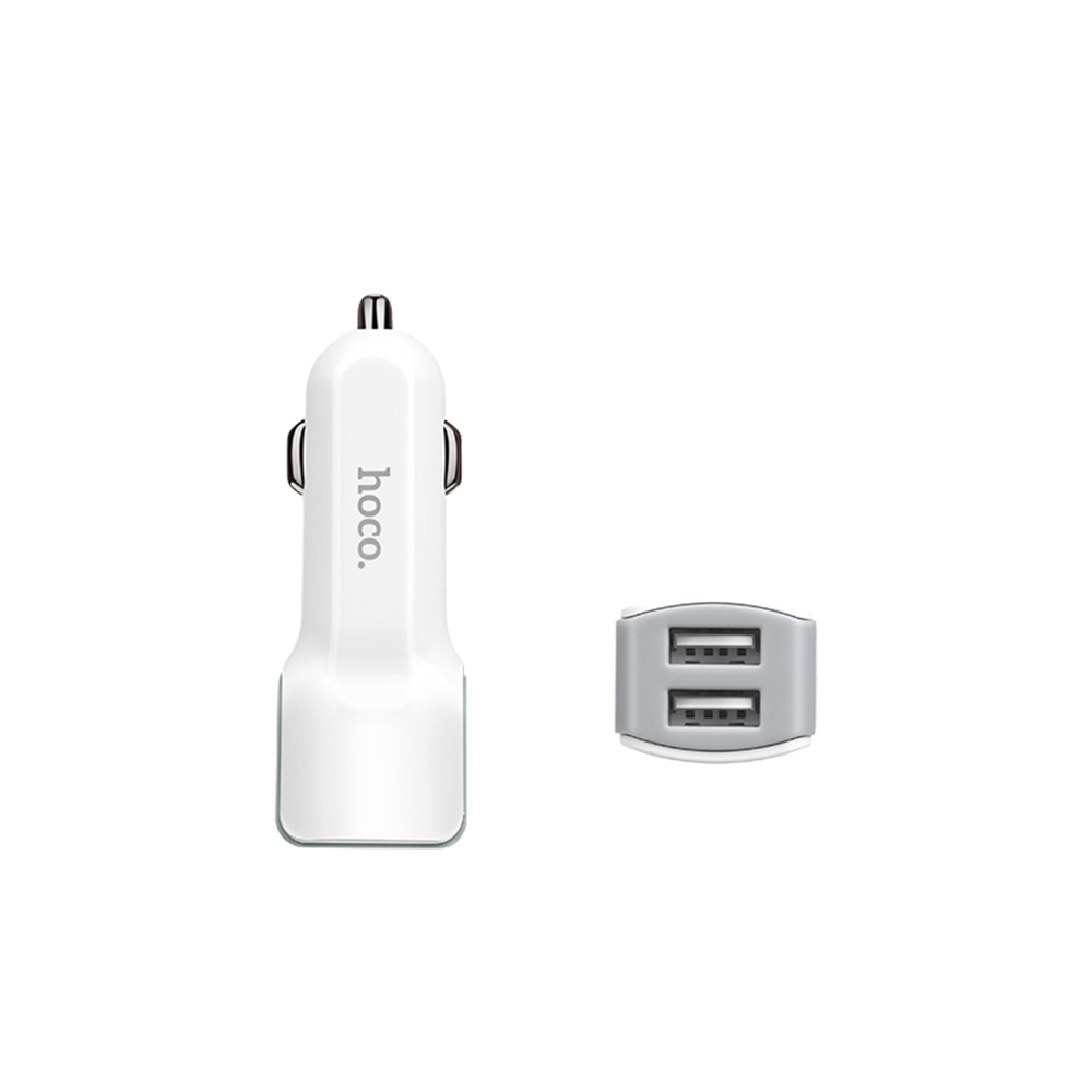 HOCO �adowarka samochodowa Z23 Grand bia�a 2USB / 2