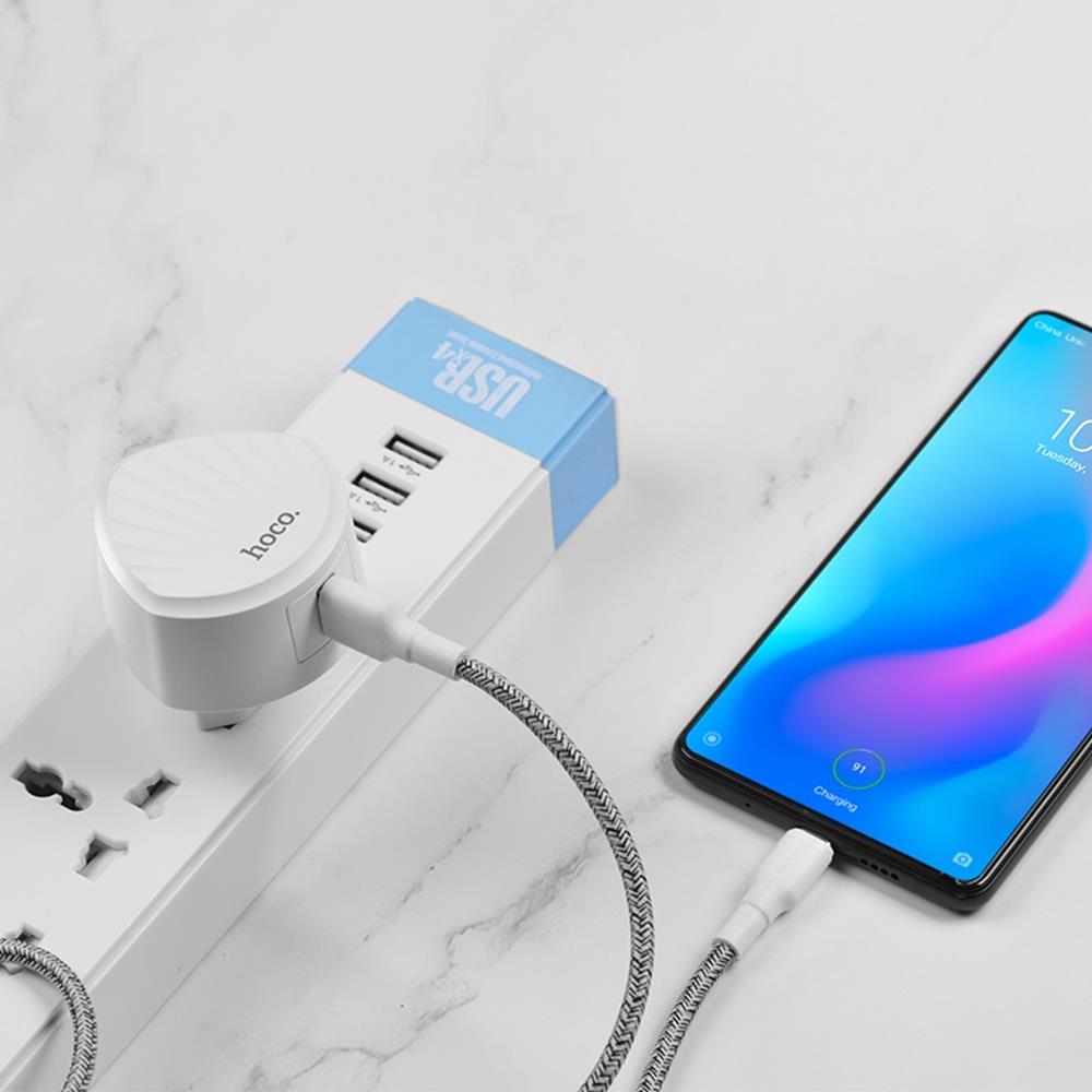 HOCO �adowarka sieciowa C68A bia�a 1USB QC 3.0 / 4