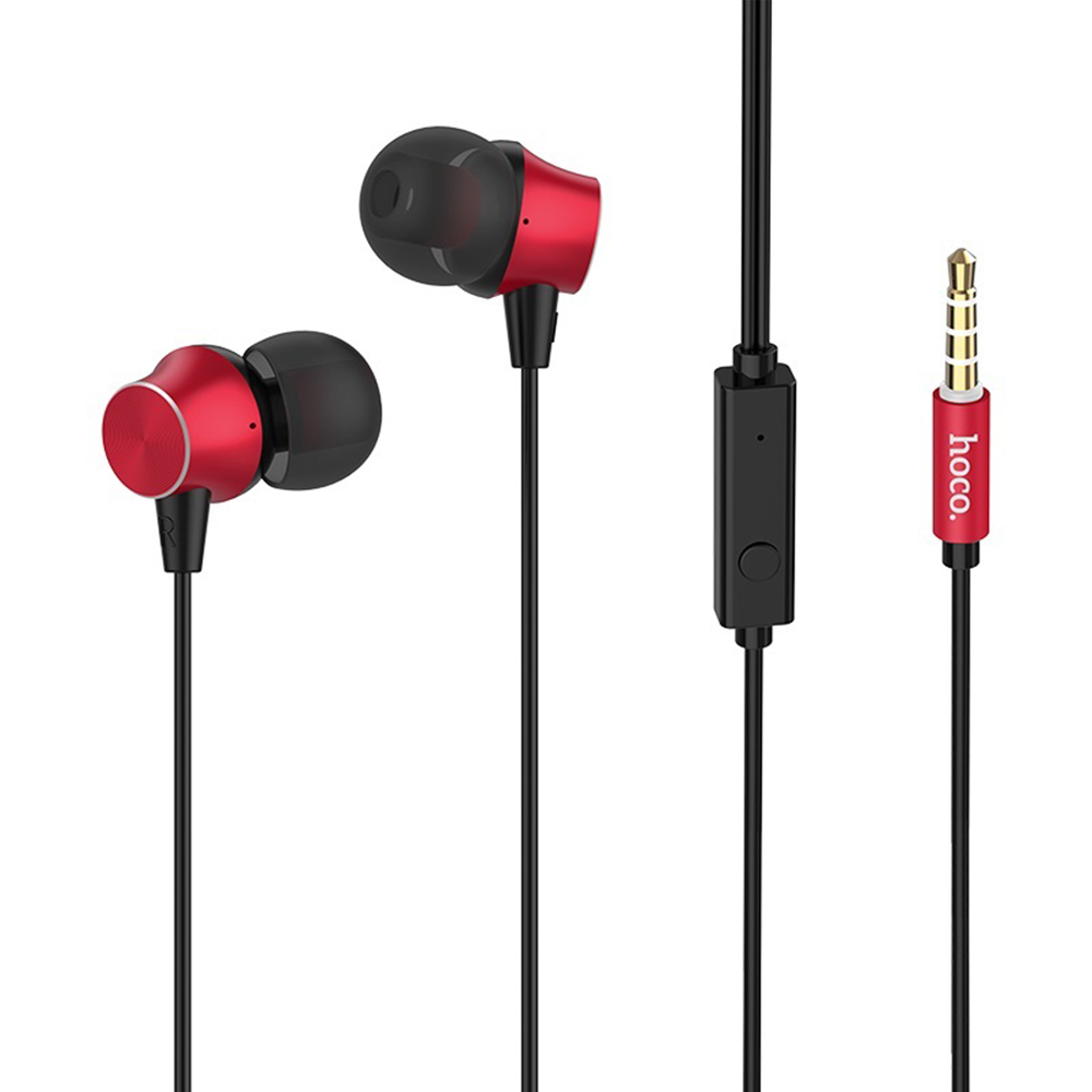 HOCO S�uchawki przewodowe Proper M51 czerwone
