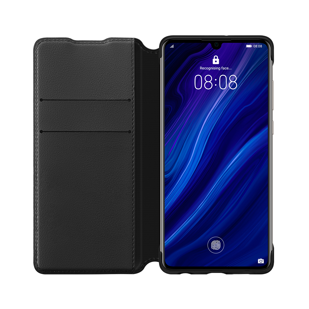 Huawei etui z klapk� typu wallet czarne Huawei P30 / 2