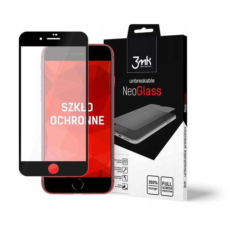 Hybrydowe 3mk Neoglass Czarne Apple iPhone 7