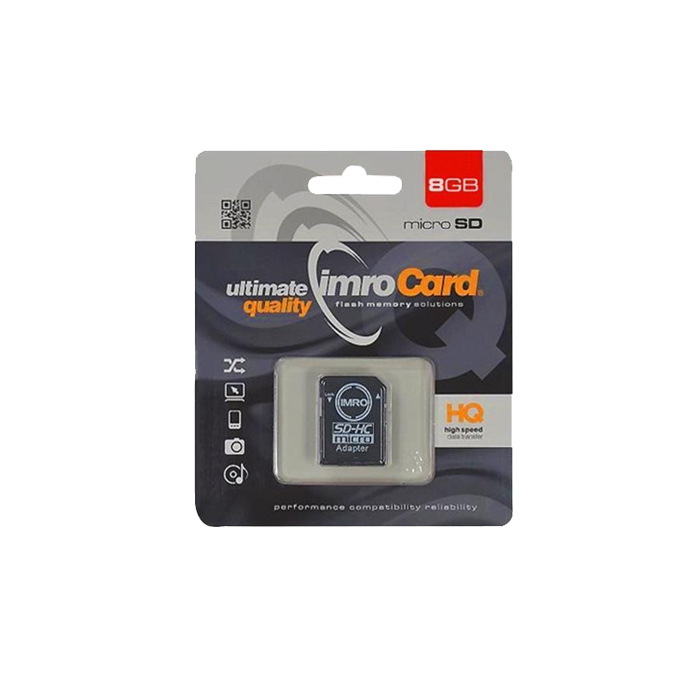 IMRO MicroSDHC 8GB kl.10 z adapterem