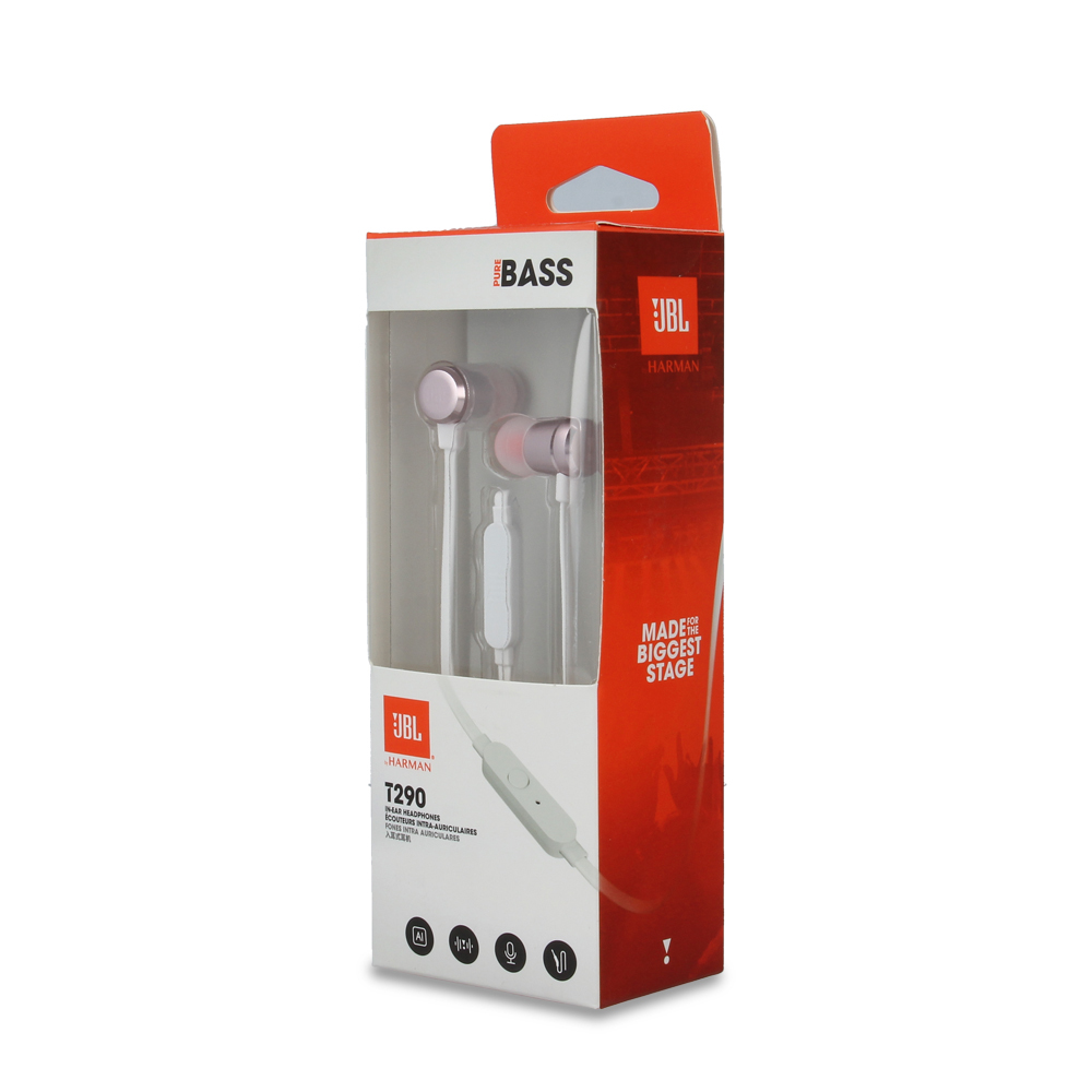 JBL s�uchawki przewodowe douszne T290 r�owo-z�ote
