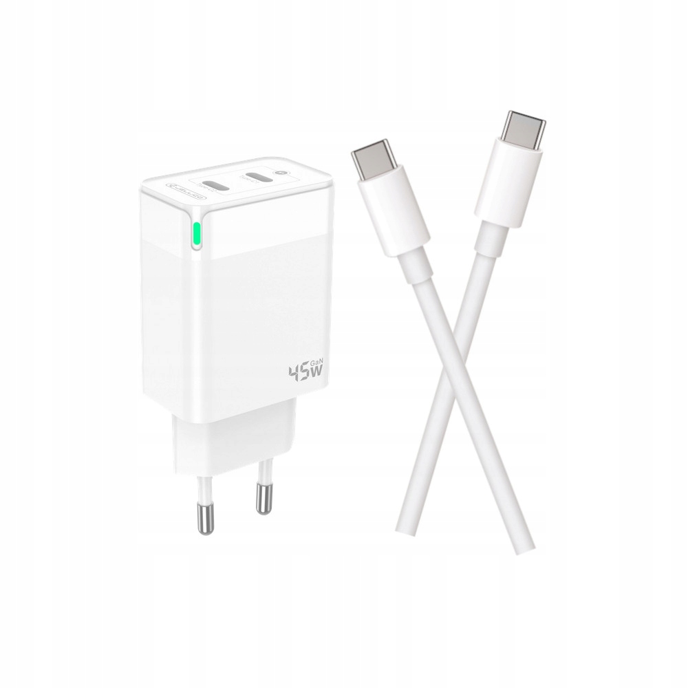 Szybka �adowarka 45W GaN PD 2 porty USB-C z d�ugim kablem 2m Samsung Galaxy A25 5G