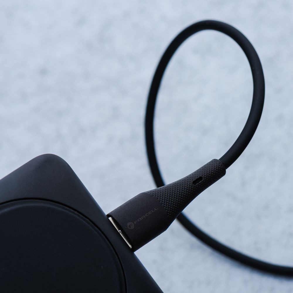 Kabel USB-A do USB-C Forcell 1m do samochodu Android Auto czarny Samsung Galaxy M62 / 7 Kabel USB-A do USB-C Forcell 1m do samochodu Android Auto czarny Samsung Galaxy M62 / 7