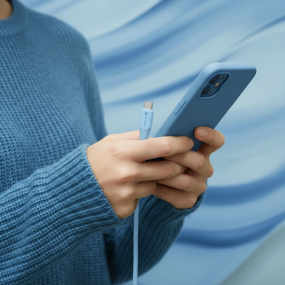 Kabel USB-A do USB-C Forcell 1m do samochodu Android Auto niebieski Samsung Galaxy M22 4G / 6 Kabel USB-A do USB-C Forcell 1m do samochodu Android Auto niebieski Samsung Galaxy M22 4G / 6